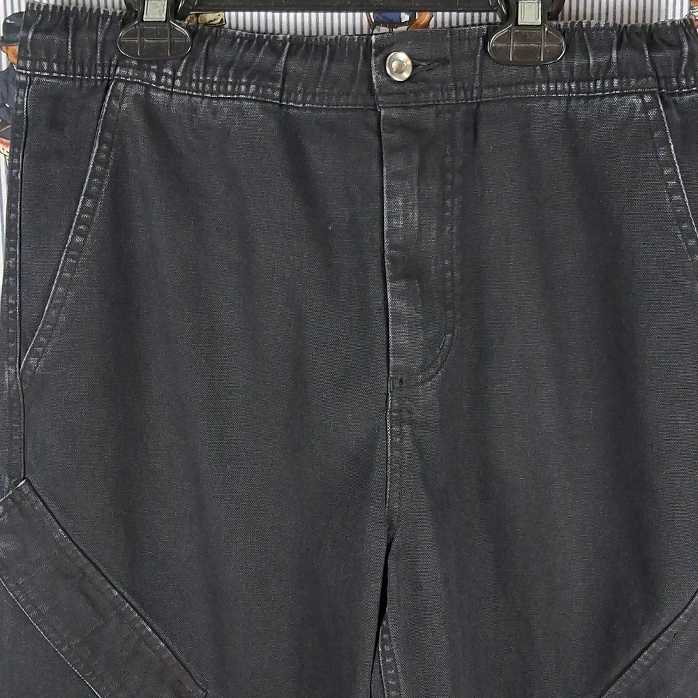 Jordan Brand Chicago Flat Front Drawstring & Button Cargo Black Fade Pants SZ Sm